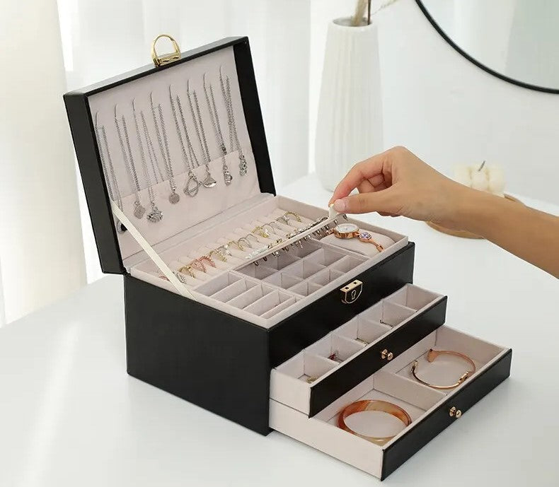 Multilayer Leather Jewellery Box | Organised Storage – Home, Gift