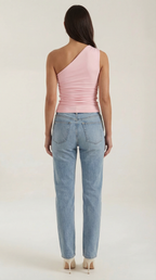 One-Shoulder Sleeveless Top for Women - Lightweight Fabric, Casual Style, Perfect for Summer Outings and Events