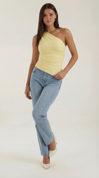 One-Shoulder Sleeveless Top for Women - Lightweight Fabric, Casual Style, Perfect for Summer Outings and Events