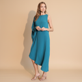 One-Sleeve Matte Crepe Dress for Women - Elegant Evening Cocktail Dress for Special Occasions