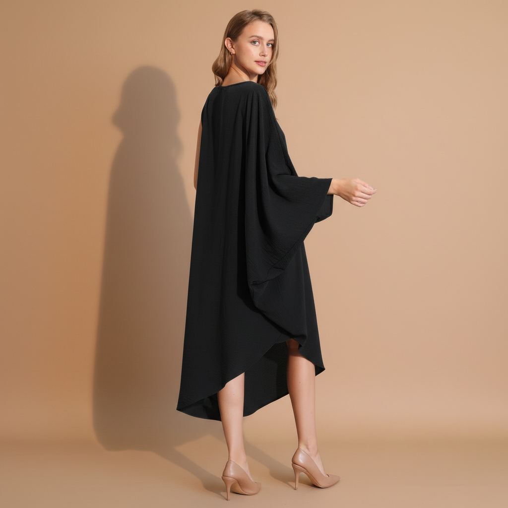 One-Sleeve Matte Crepe Dress for Women - Elegant Evening Cocktail Dress for Special Occasions