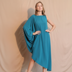 One-Sleeve Matte Crepe Dress for Women - Elegant Evening Cocktail Dress for Special Occasions