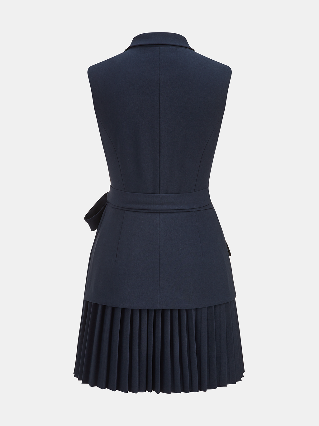Pleated Blazer Dress in Soft Fabric - Elegant Office Wear for Women