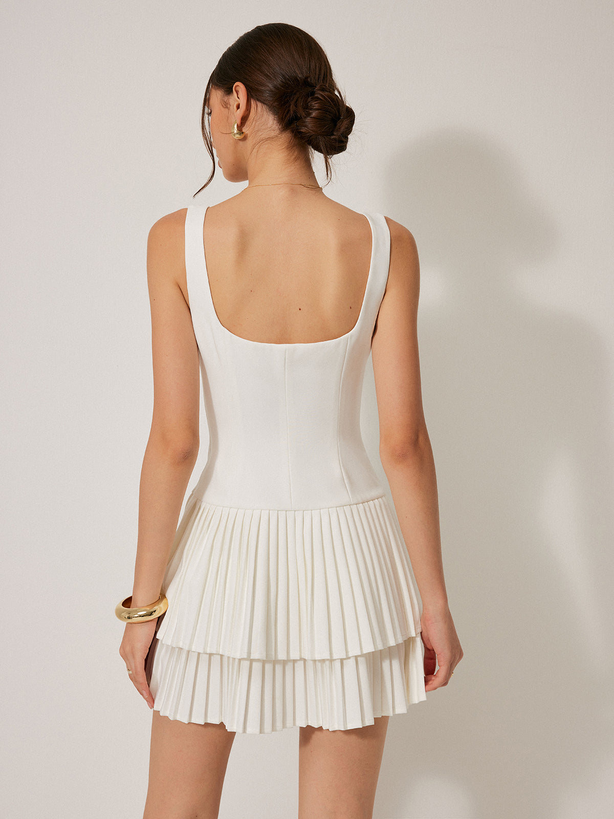 Pleated Mini Dress in Sorrento Style for Casual Outings and Events