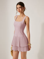 Pleated Mini Dress in Sorrento Style for Casual Outings and Events