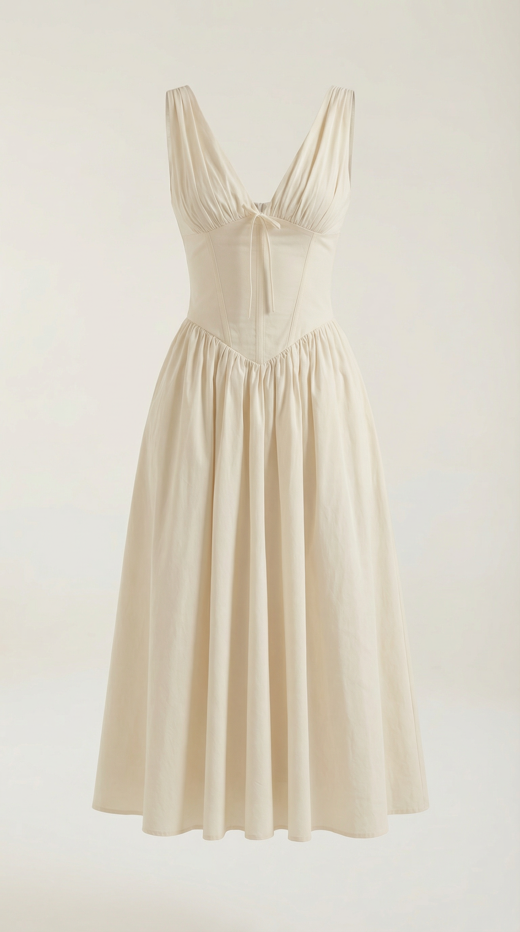 Plunge Midi Dress - Lightweight Fabric - Elegant Party Wear for Women - Perfect for Special Occasions