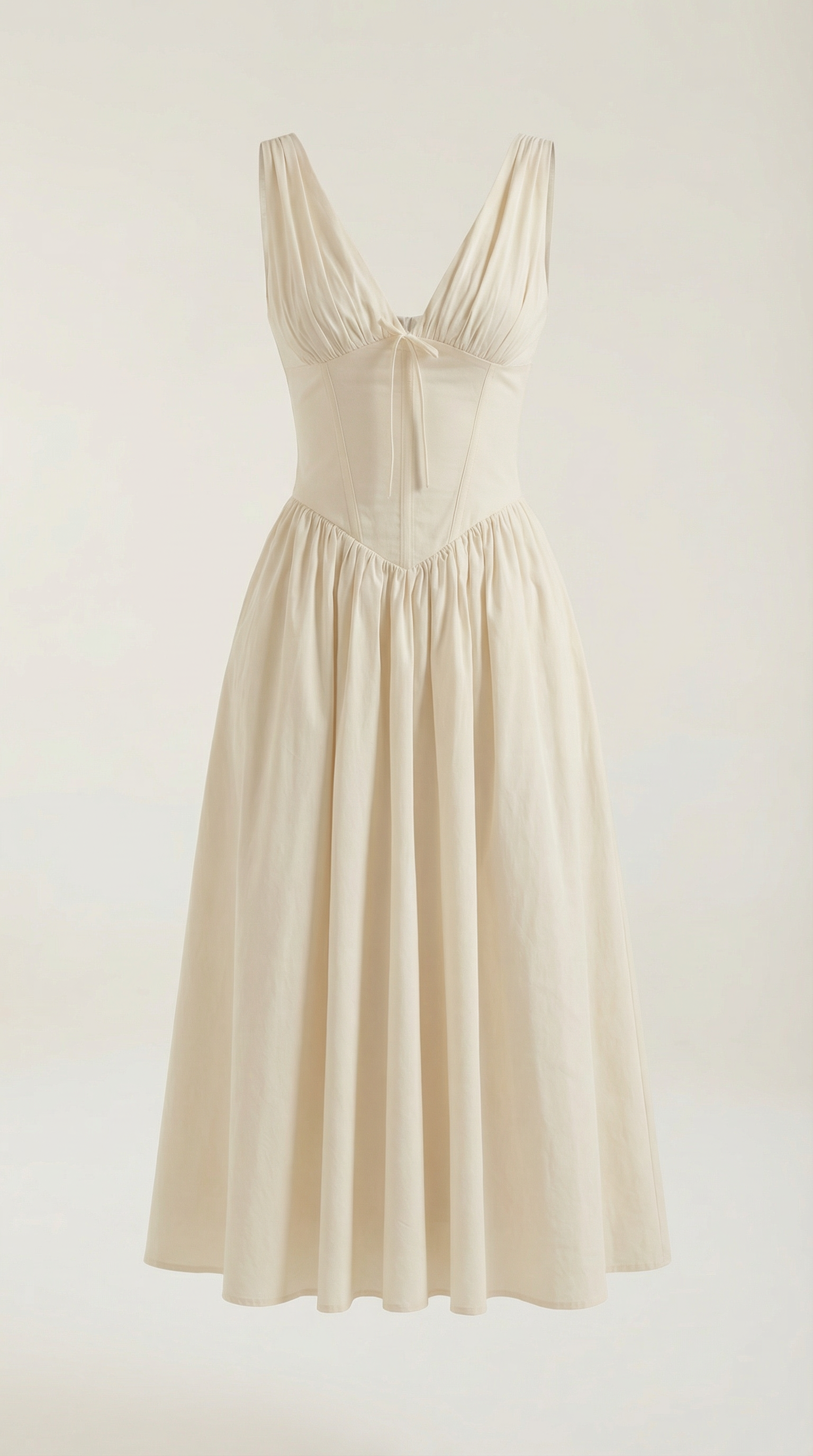 Plunge Midi Dress - Lightweight Fabric - Elegant Party Wear for Women - Perfect for Special Occasions