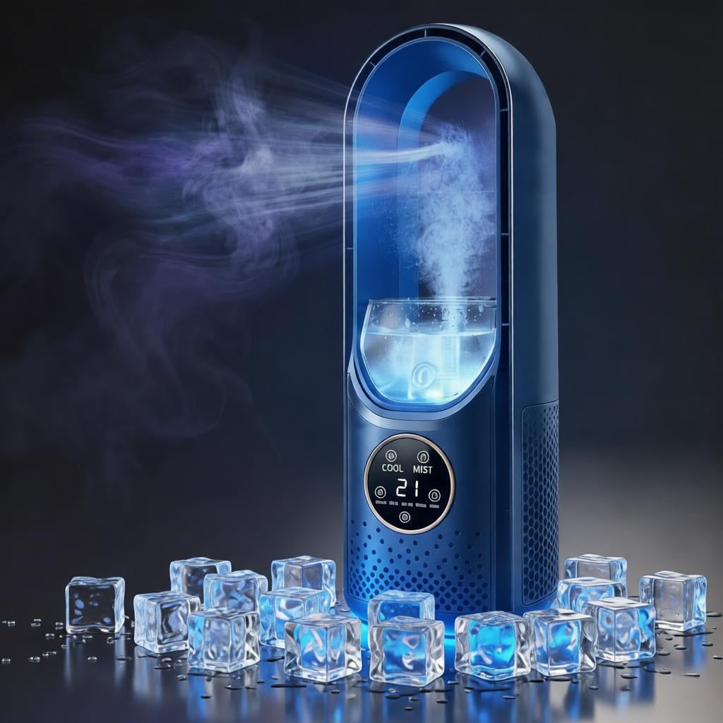 Portable 3-in-1 Air Cooler with Humidifier and Silent Motor – Office, Night Use