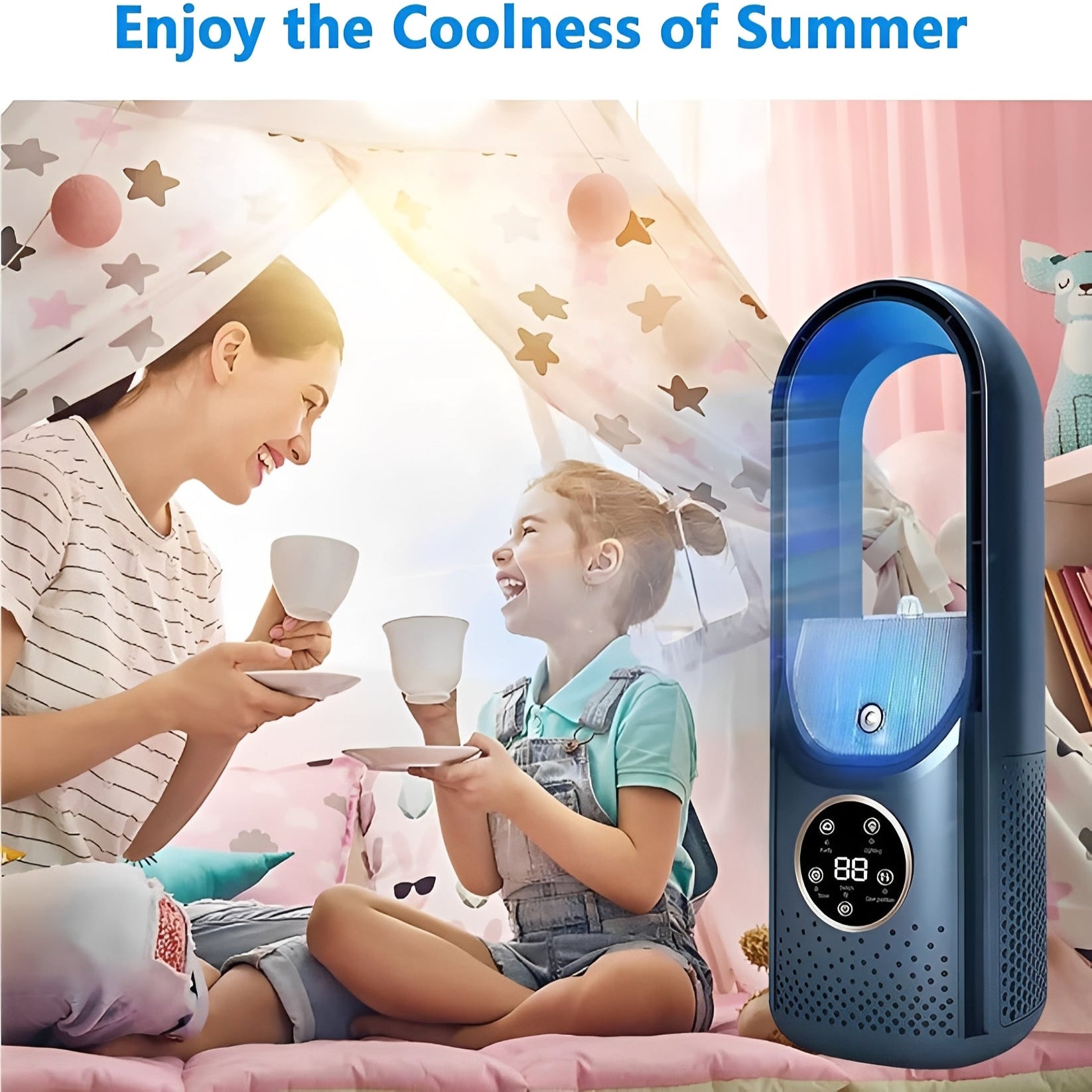 Portable 3-in-1 Air Cooler with Humidifier and Silent Motor – Office, Night Use