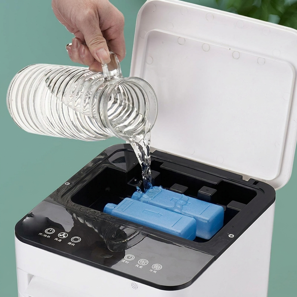 Portable Evaporative Air Cooler – Windowless, No Installation – Home, Travel