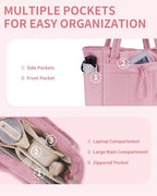 Quilted Puffer Tote with Laptop Sleeve & Cup Holder – Travel, Work