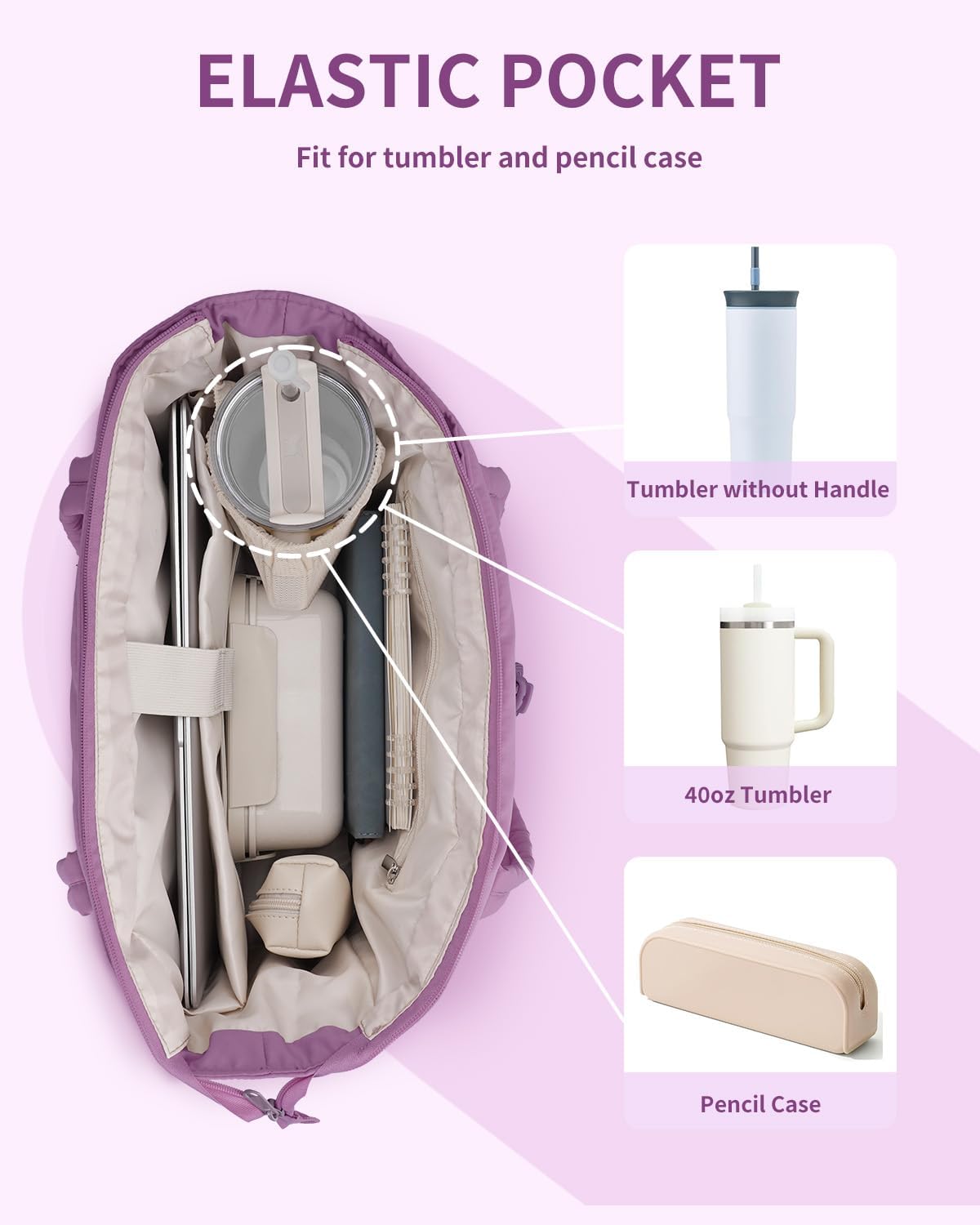 Quilted Puffer Tote with Laptop Sleeve & Cup Holder – Travel, Work