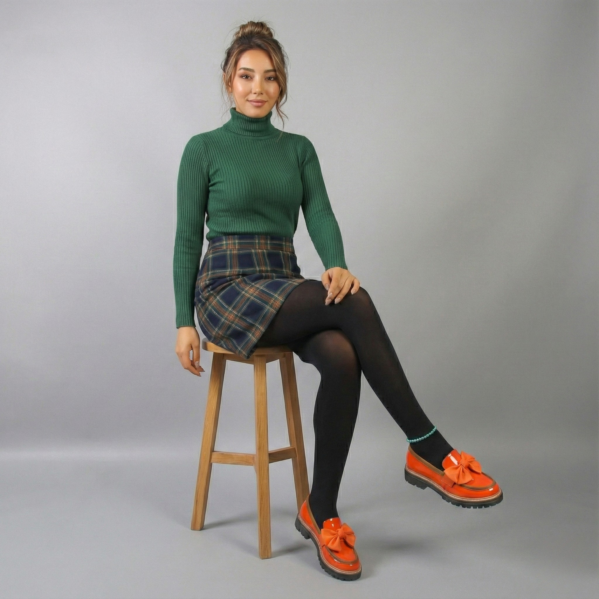 Retro Bowknot Thick-Soled Women's Shoes - Stylish and Comfortable Footwear for Casual Outings