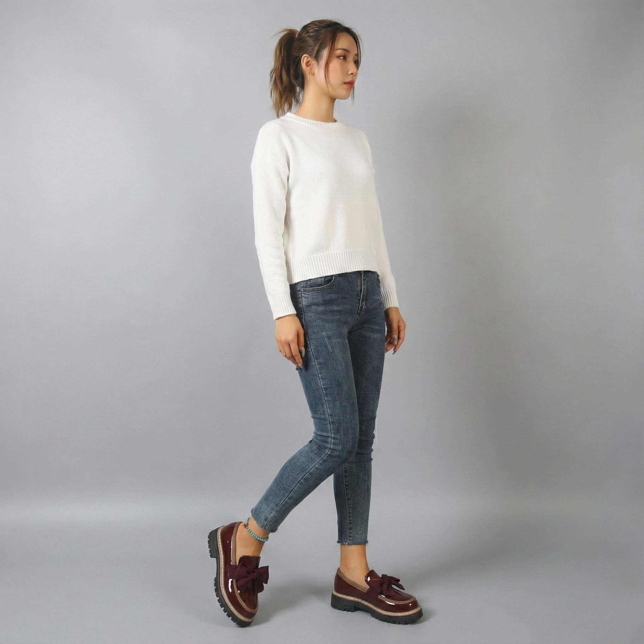Retro Bowknot Thick-Soled Women's Shoes - Stylish and Comfortable Footwear for Casual Outings