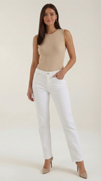 Ribbed Tank Top for Women - Lightweight Rain-Resistant Fabric - Casual Summer Wear - Available in Multiple Colors