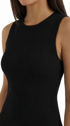Ribbed Tank Top for Women - Lightweight Rain-Resistant Fabric - Casual Summer Wear - Available in Multiple Colors