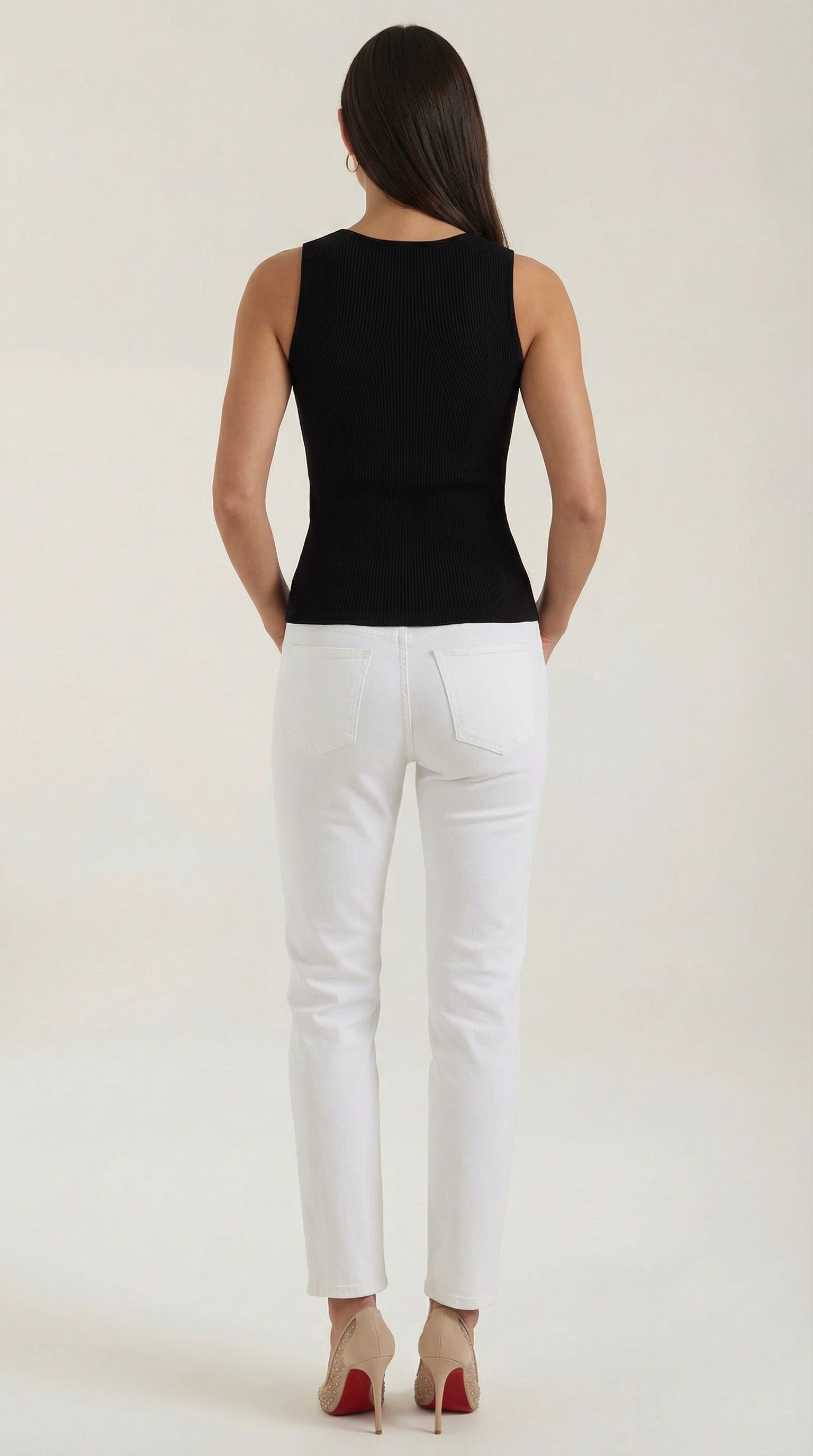 Ribbed Tank Top for Women - Lightweight Rain-Resistant Fabric - Casual Summer Wear - Available in Multiple Colors