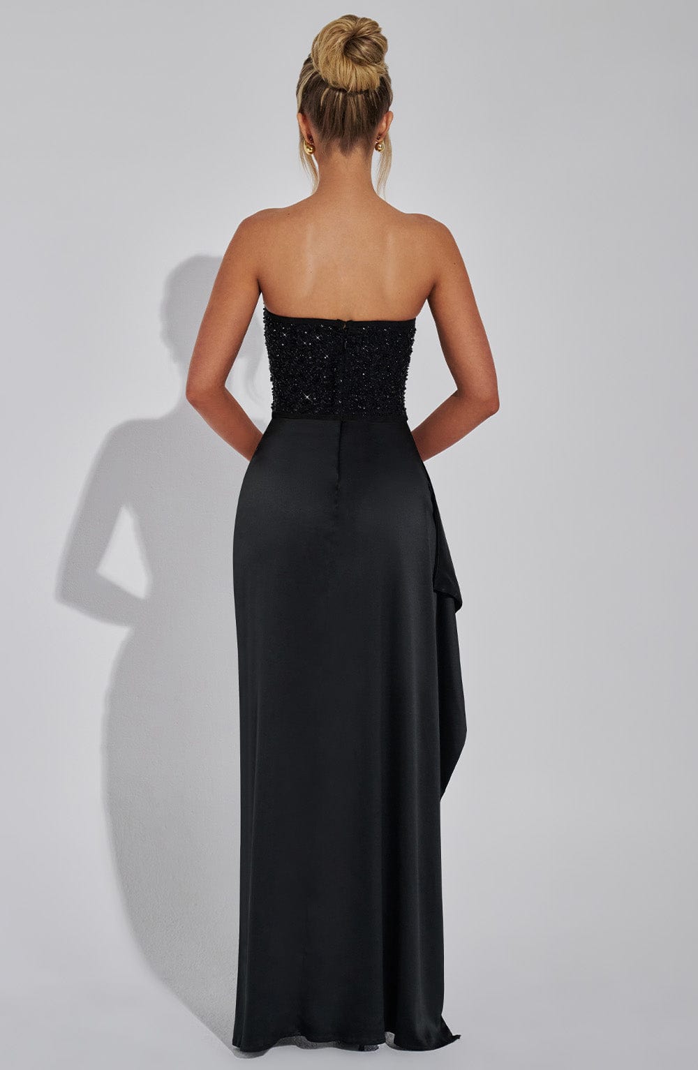 Satin Corset Maxi Dress for Women - Elegant Evening Wear, Formal Style