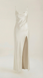 Satin Maxi Slip Dress for Women - Elegant Evening Wear in Rhiannon Style