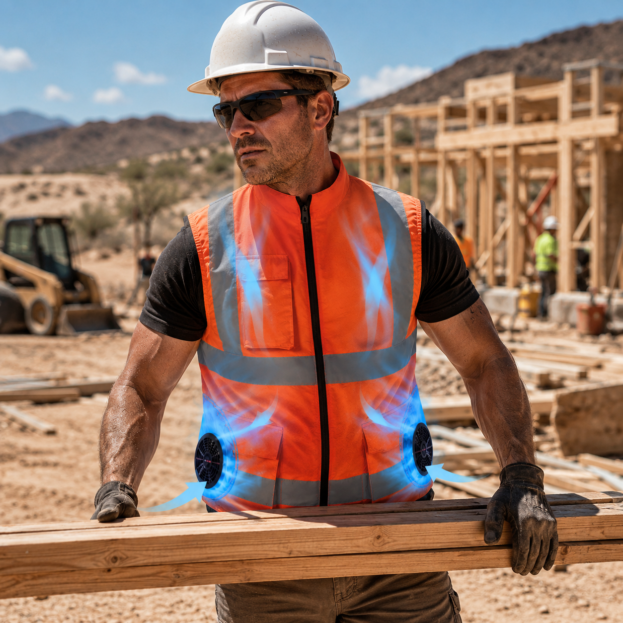 Sevaros AirFlow Vest™ Cooling Vest – Rechargeable Fan Powered, Ideal for Outdoor Work, Travel
