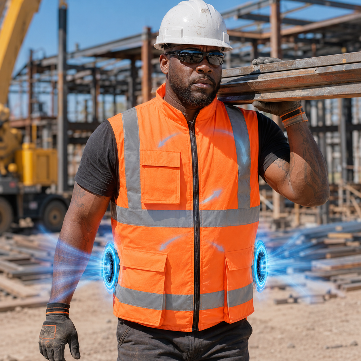 Sevaros AirFlow Vest™ Cooling Vest – Rechargeable Fan Powered, Ideal for Outdoor Work, Travel