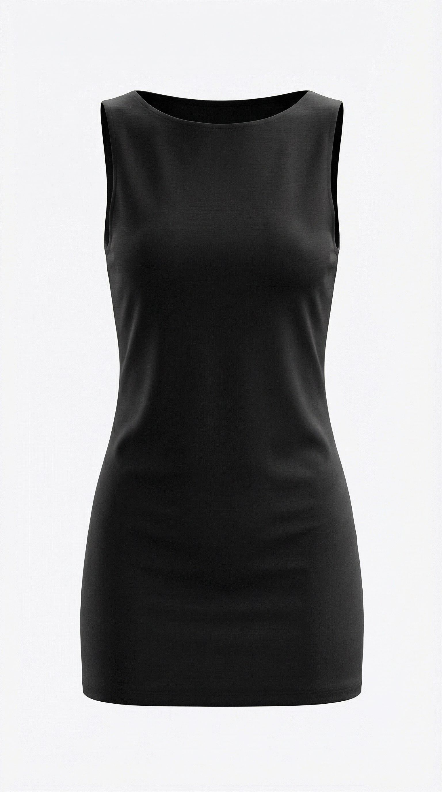Sleek Mini Dress in Soft Fabric - Elegant Evening Wear for Parties and Events