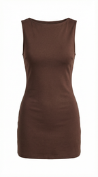 Sleek Mini Dress in Soft Fabric - Elegant Evening Wear for Parties and Events