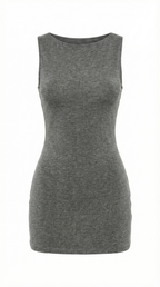 Sleek Mini Dress in Soft Fabric - Elegant Evening Wear for Parties and Events