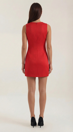 Sleeveless Button-Up Mini Dress in Lightweight Fabric for Casual Wear and Summer Outings