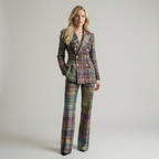Soft Fabric Trouser Suit Women UK – Women's Blazer & Trousers Set, Office Wear Formal Occasion