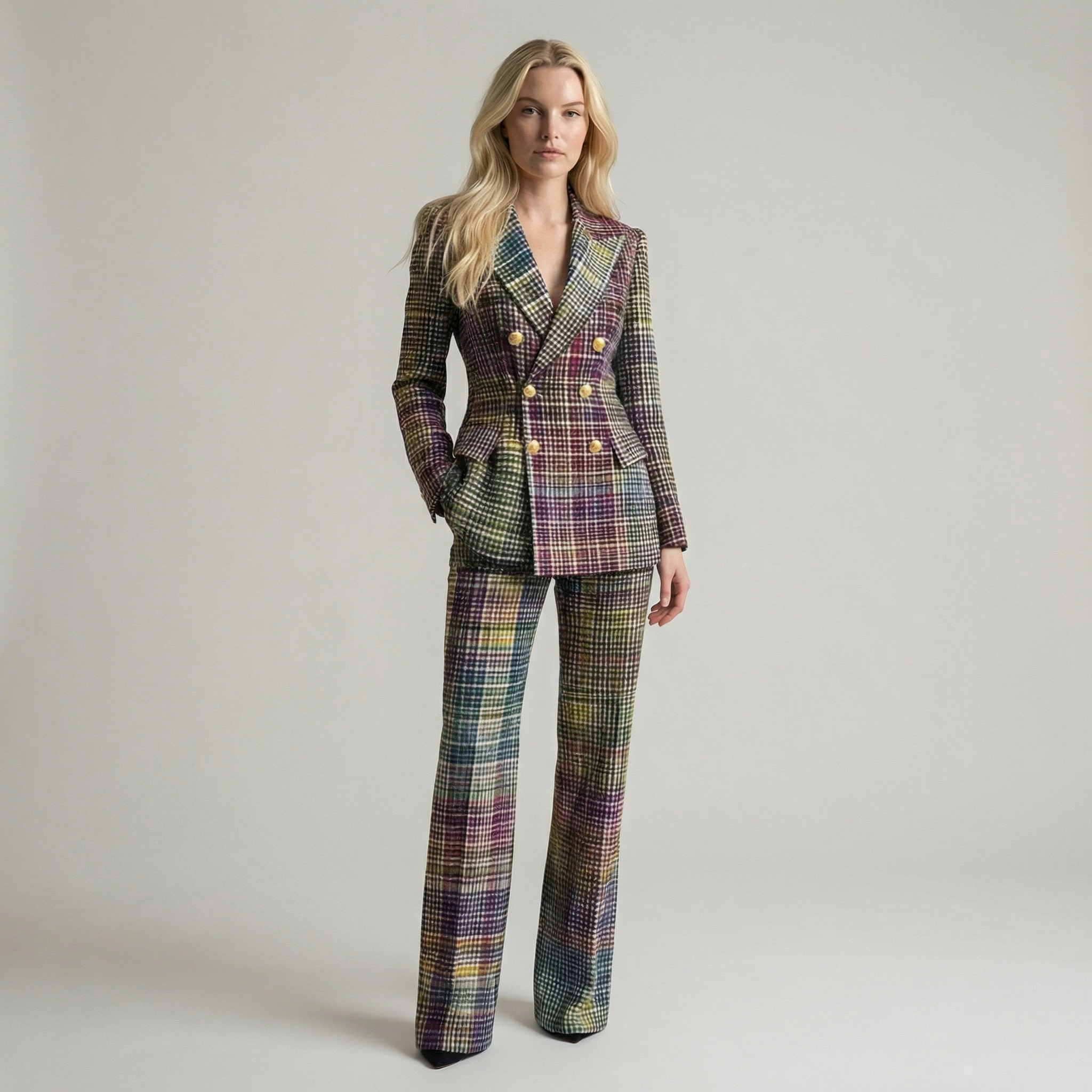 Soft Fabric Trouser Suit Women UK – Women's Blazer & Trousers Set, Office Wear Formal Occasion