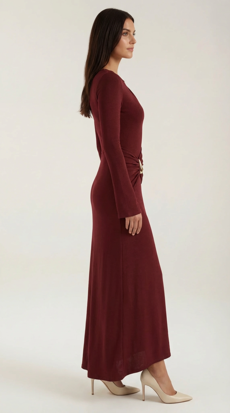 Soft Jersey Maxi Dress | Long Sleeve | Casual & Formal Wear | Comfortable and Versatile for Any Occasion