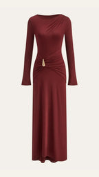 Soft Jersey Maxi Dress | Long Sleeve | Casual & Formal Wear | Comfortable and Versatile for Any Occasion