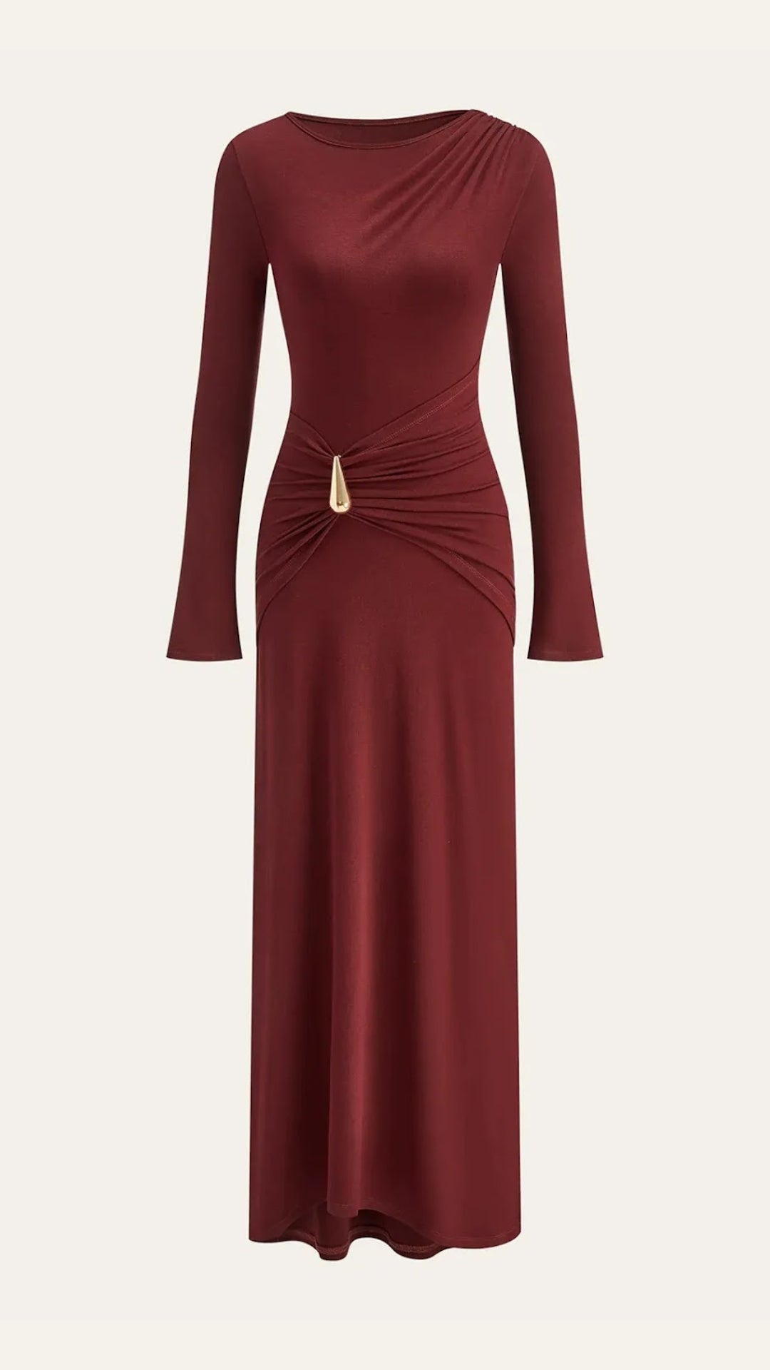 Soft Jersey Maxi Dress | Long Sleeve | Casual & Formal Wear | Comfortable and Versatile for Any Occasion