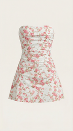 Strapless Mini Dress in Soft Fabric for Casual or Party Wear