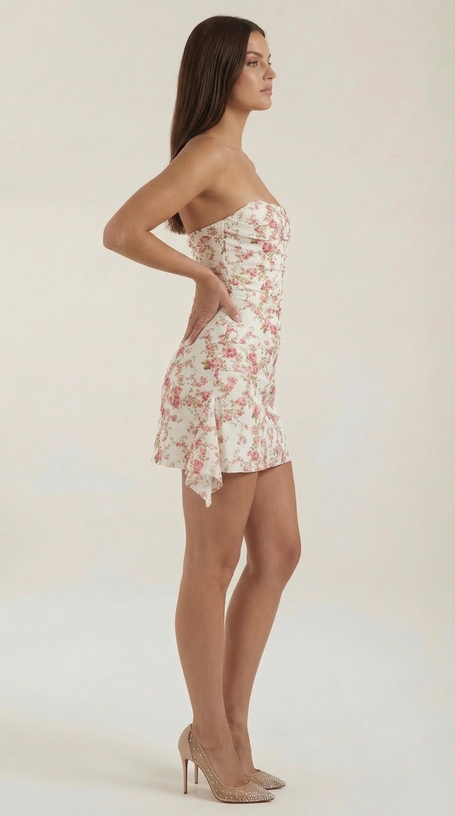 Strapless Mini Dress in Soft Fabric for Casual or Party Wear