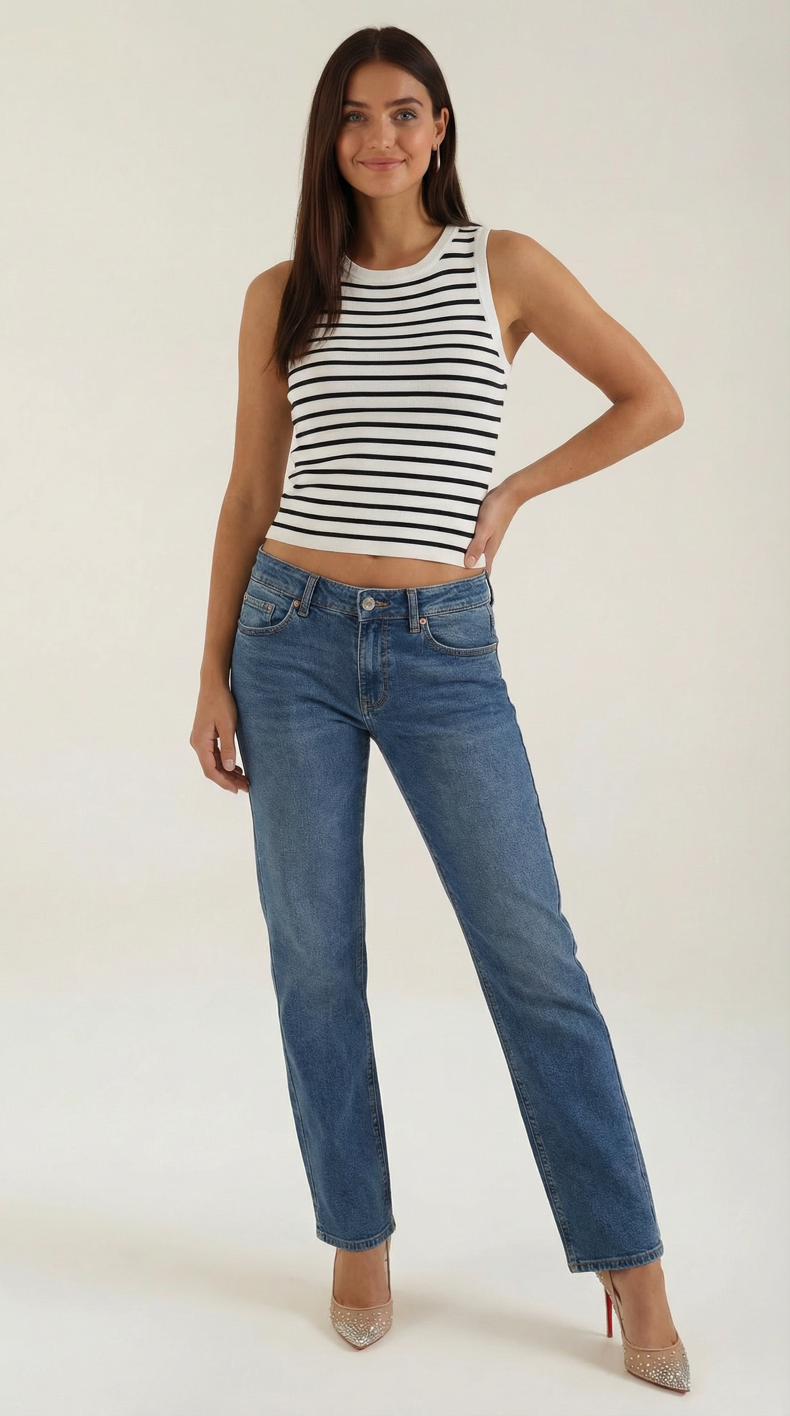 Striped Cotton Tank Top for Women - Casual Sleeveless Summer Wear - Lightweight and Breathable Design