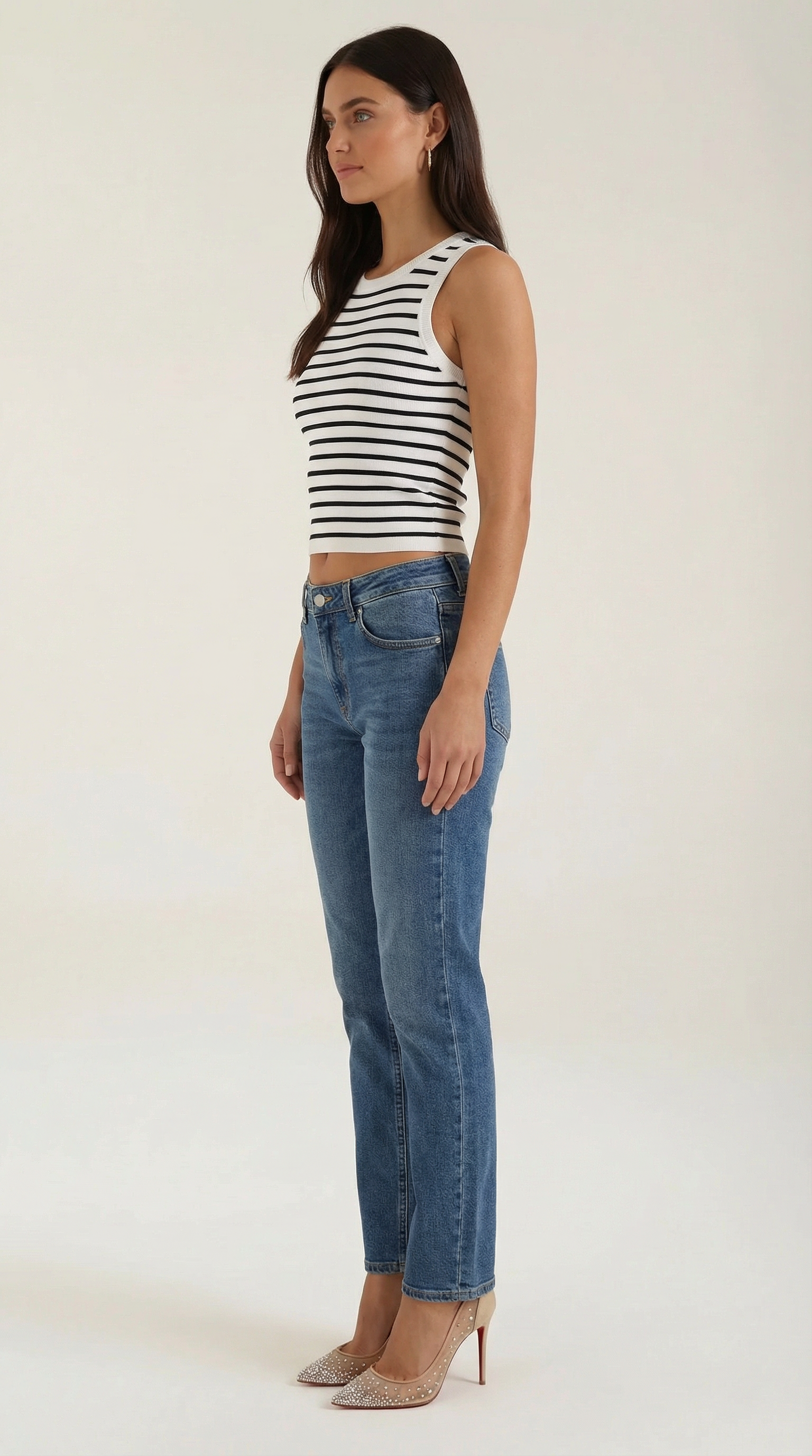 Striped Cotton Tank Top for Women - Casual Sleeveless Summer Wear - Lightweight and Breathable Design