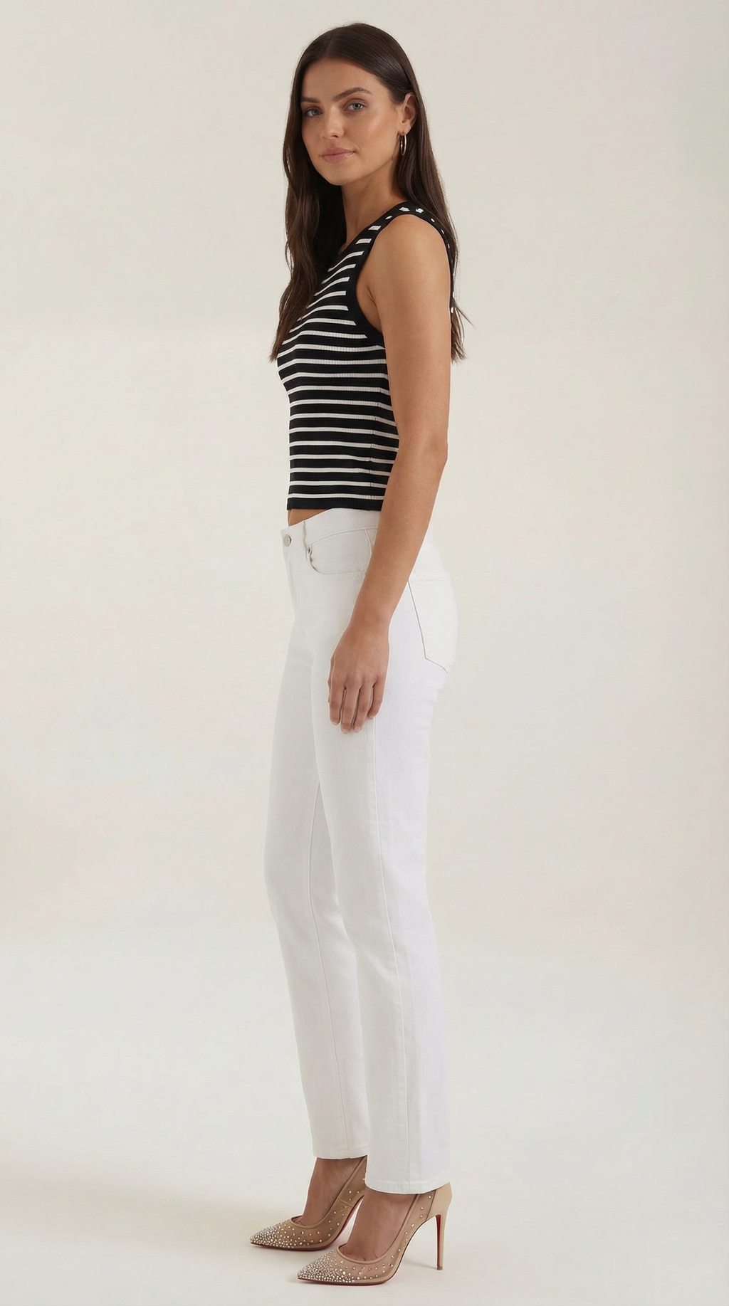 Striped Cotton Tank Top for Women - Casual Sleeveless Summer Wear - Lightweight and Breathable Design