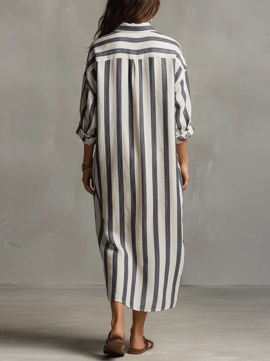 Striped Maxi Dress Women UK – Bohemian Style for Garden Party, Wedding Guest