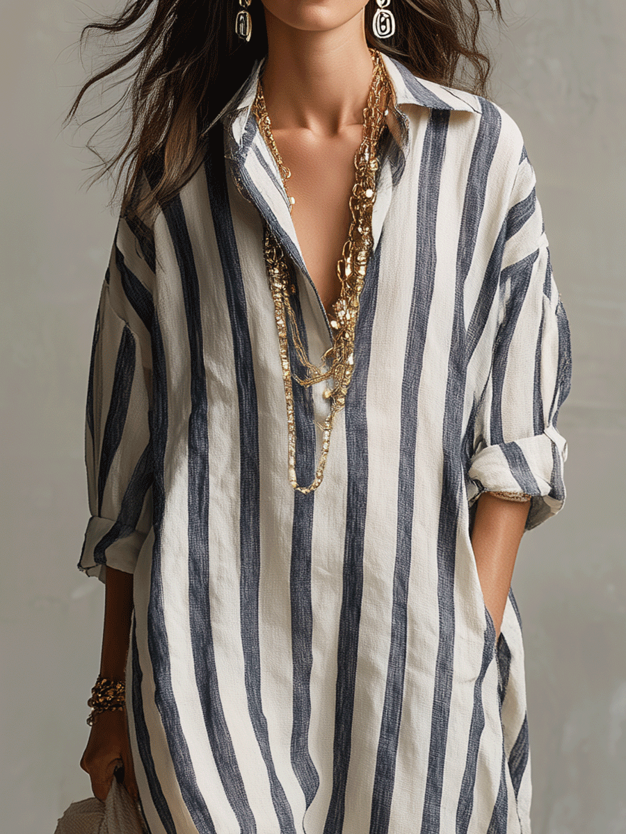 Striped Maxi Dress Women UK – Bohemian Style for Garden Party, Wedding Guest