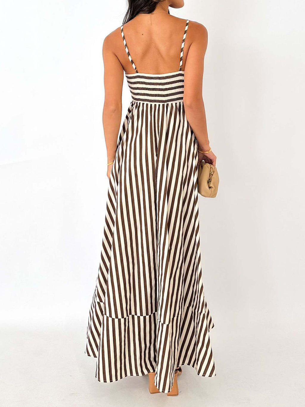 Striped Maxi Dress in Lightweight Fabric for Casual Summer Wear