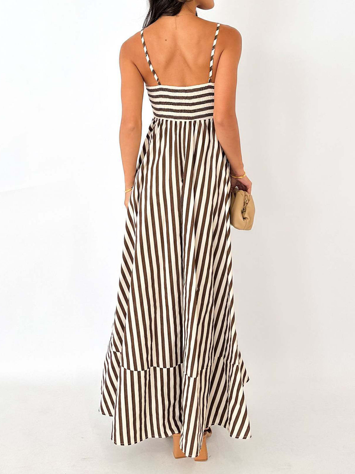 Striped Maxi Dress in Lightweight Fabric for Casual Summer Wear