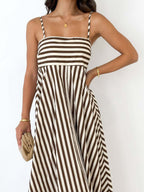 Striped Maxi Dress in Lightweight Fabric for Casual Summer Wear