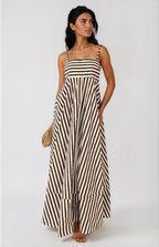 Striped Maxi Dress in Lightweight Fabric for Casual Summer Wear
