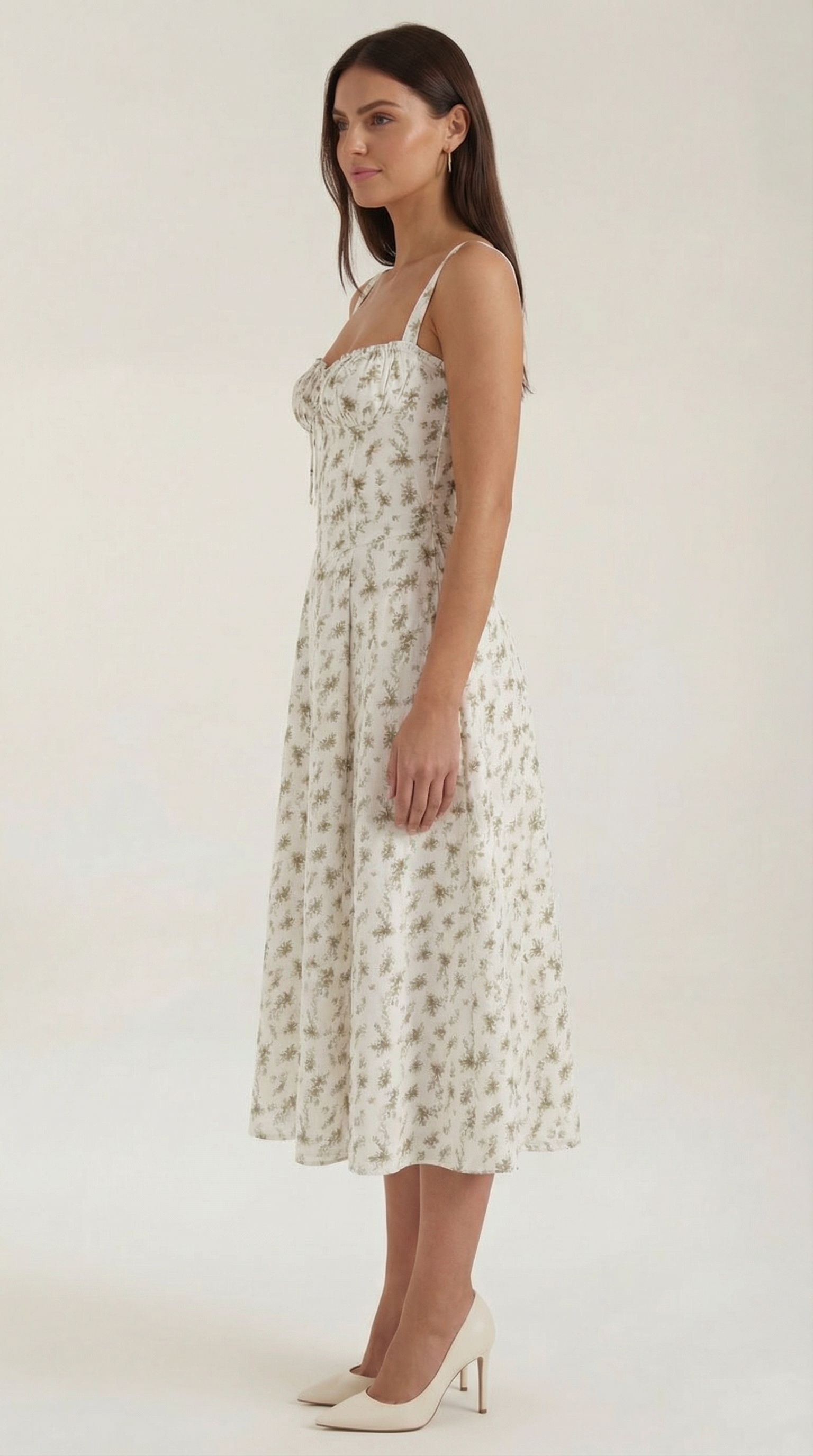 Summer Midi Dress for Women - Lightweight Cotton, Casual A-Line Design, Perfect for Outdoor Events and Warm Weather