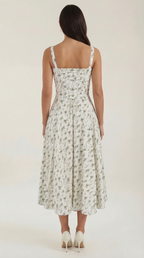 Summer Midi Dress for Women - Lightweight Cotton, Casual A-Line Design, Perfect for Outdoor Events and Warm Weather