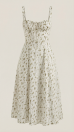 Summer Midi Dress for Women - Lightweight Cotton, Casual A-Line Design, Perfect for Outdoor Events and Warm Weather