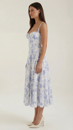 Summer Midi Dress for Women - Lightweight Cotton, Casual A-Line Design, Perfect for Outdoor Events and Warm Weather