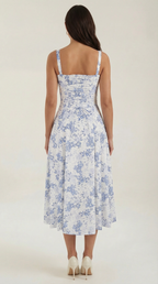 Summer Midi Dress for Women - Lightweight Cotton, Casual A-Line Design, Perfect for Outdoor Events and Warm Weather